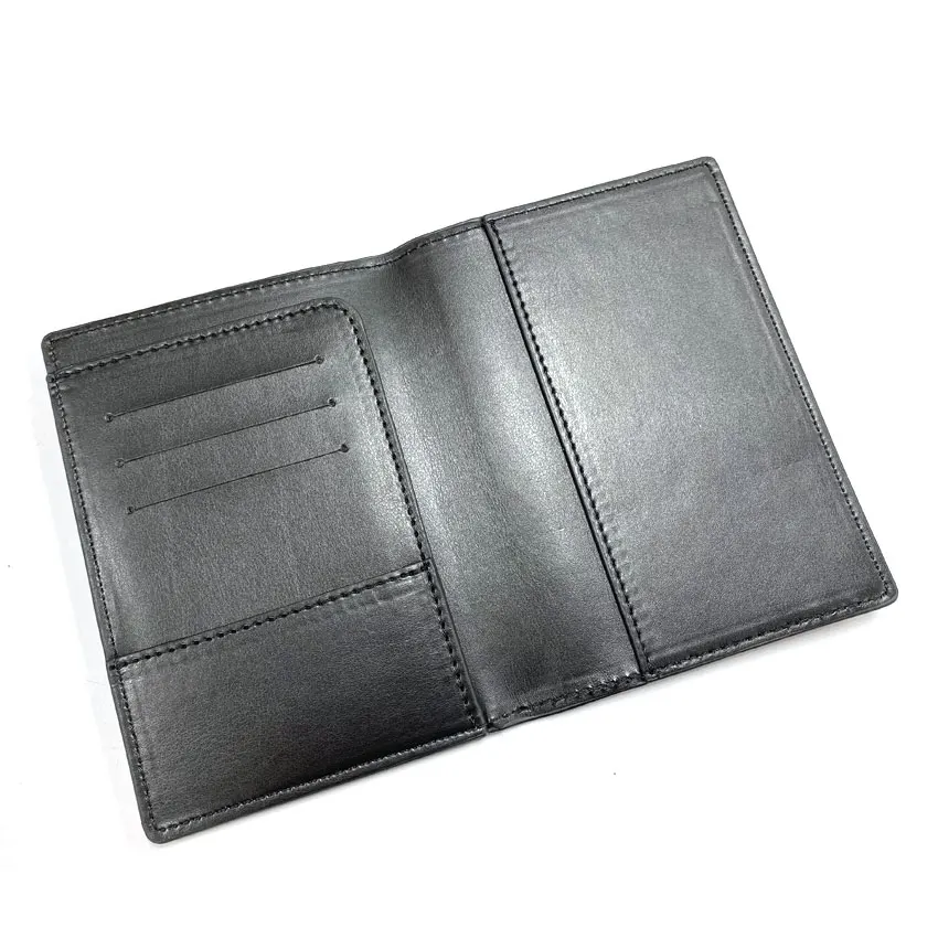 wholesale folding slim passport wallet custom logo PU leather passport holder