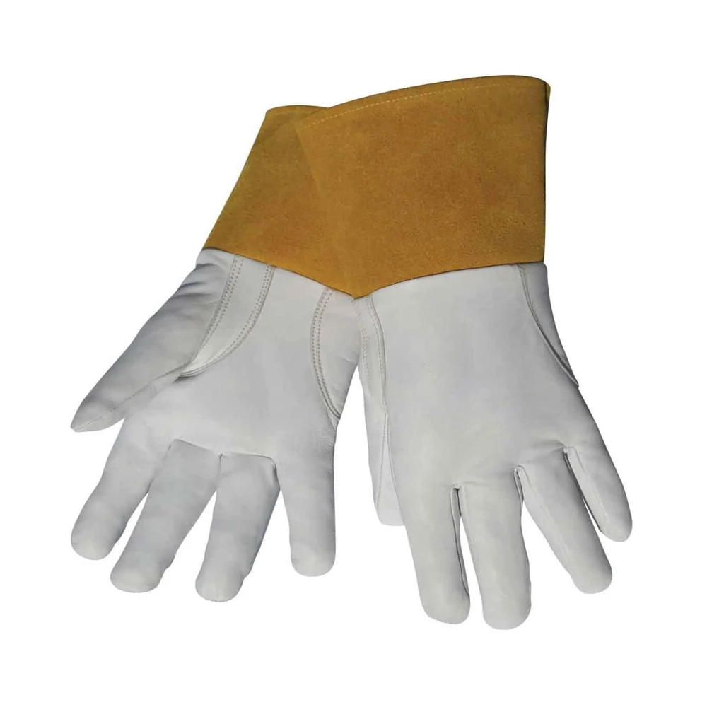 Cow Grain Leather Palm and Back Jeans Cuff Lining Cowhide Split Leather Palm with Hockey Palm gloves