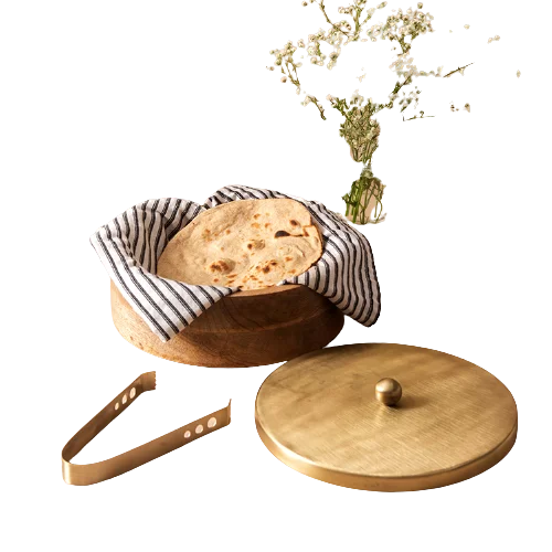 Деревянная коробка чапати горячий горшок и Роти с круглой формой кухонные принадлежности контейнер