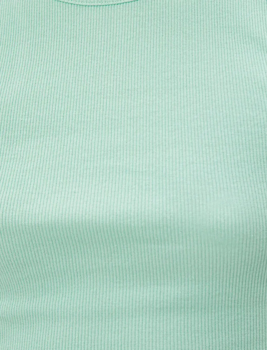 
Halter Neck Tanktop Cotton Mint Tee Shirt Women Casual fit Sleeveless 