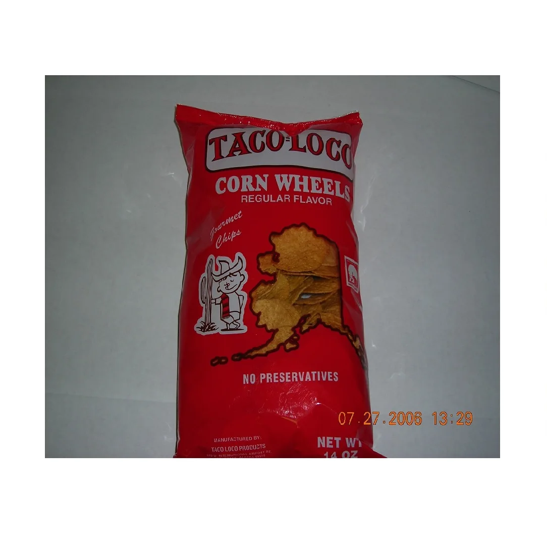 Taco Loco Branded Round Corn Chip Wheels Model Number 7820311131