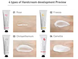 Korean Rose Hand Cream Tube Packaging Light Gel type 30g for Moisturizing and Nourishing for spring use