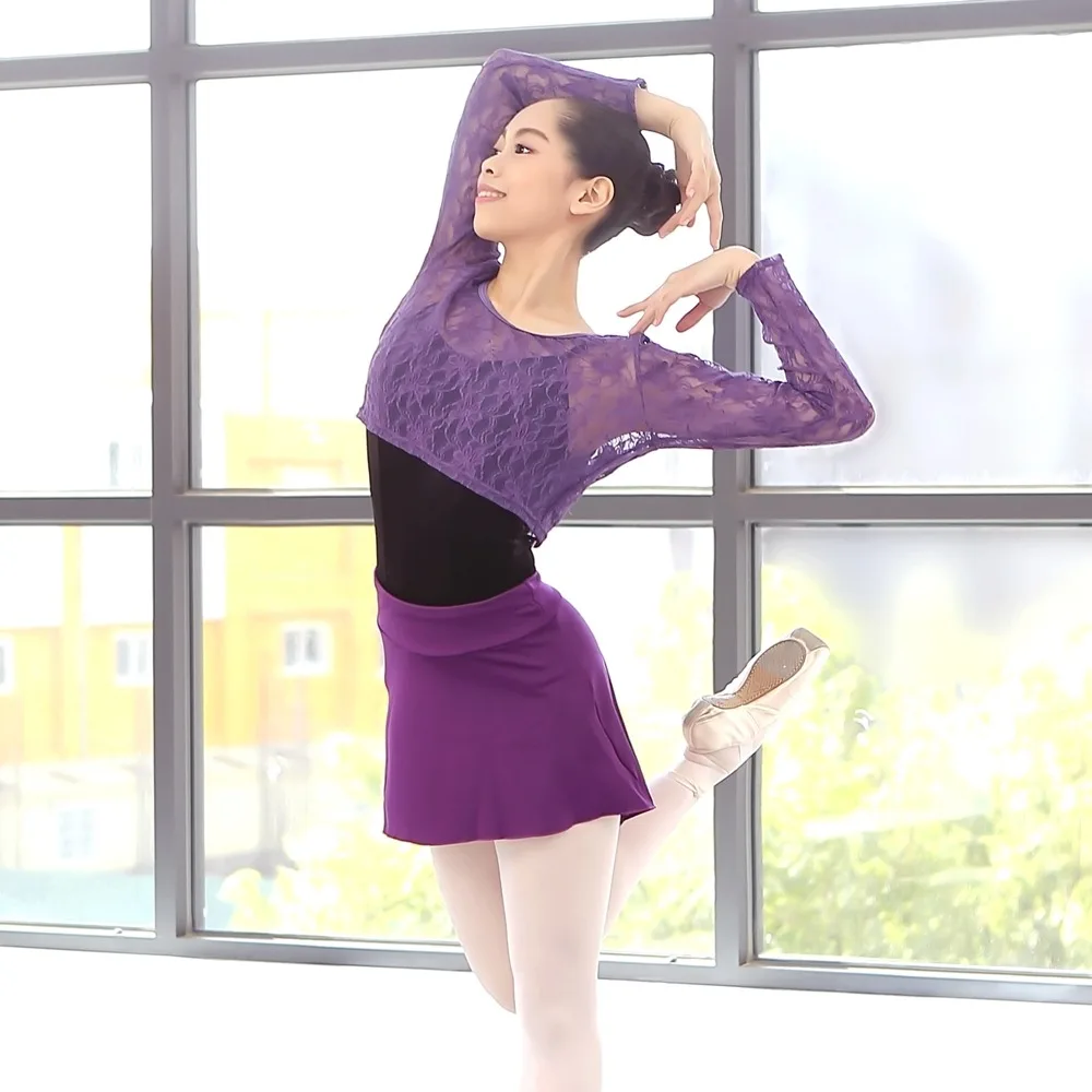 
Wholesale Dance Wear Ballet Lace Women Dance Tops Crop Top 