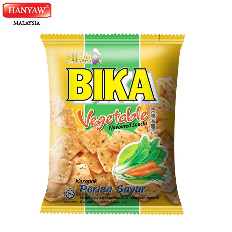 [Malaysia] Fast Shipping + Halal Certified Bika Vegetable Flavoured Snacks ( 10 pcs x 6 Bags x 60g / Ctn )
