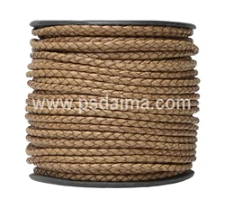 PS Daima and sons Antique distress Leather bolo braided leather cord