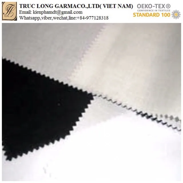 
Vietnam Manufacturer Garment white fusible woven cotton shirt collar fusing interlining 