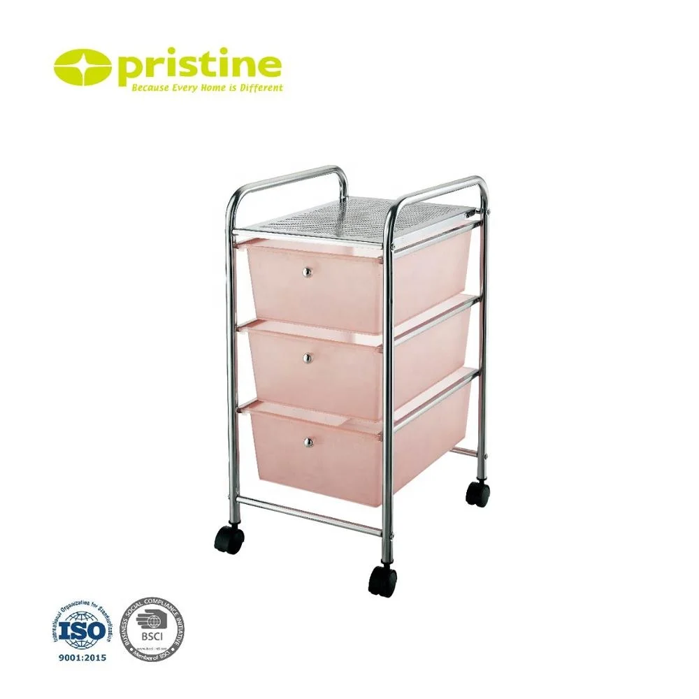 Made in Taiwan Plastic acrylic 3 layer storage drawer