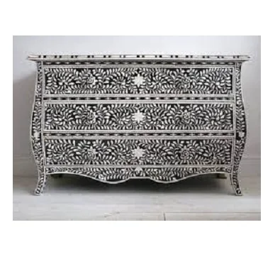 Bone Inlay Chest Drawer Living Room Cabinet Bone Inlay Dresser Bone Inlay Furniture FROM INDIA