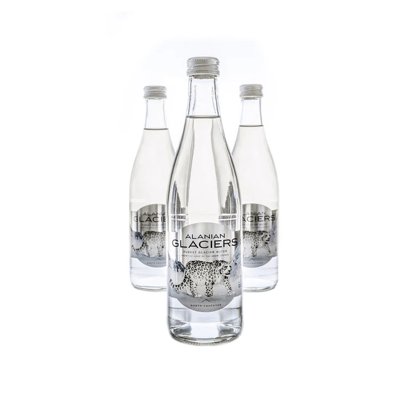 
Good quality clear drinking water, glass bottles 0.5 liter 