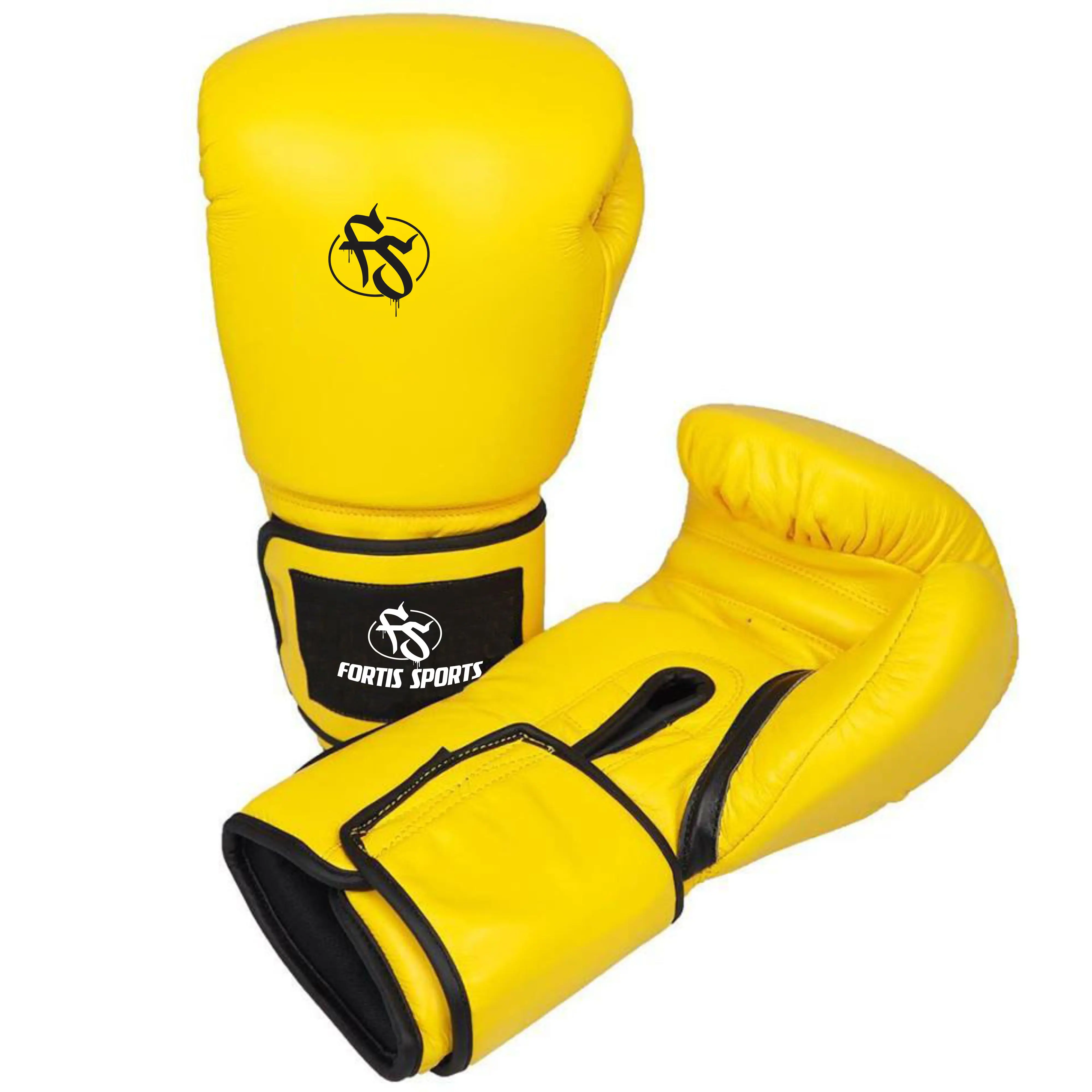 2024 Boxing -Gloves Wholesale Custom Yellow Black Color Boxing Gloves