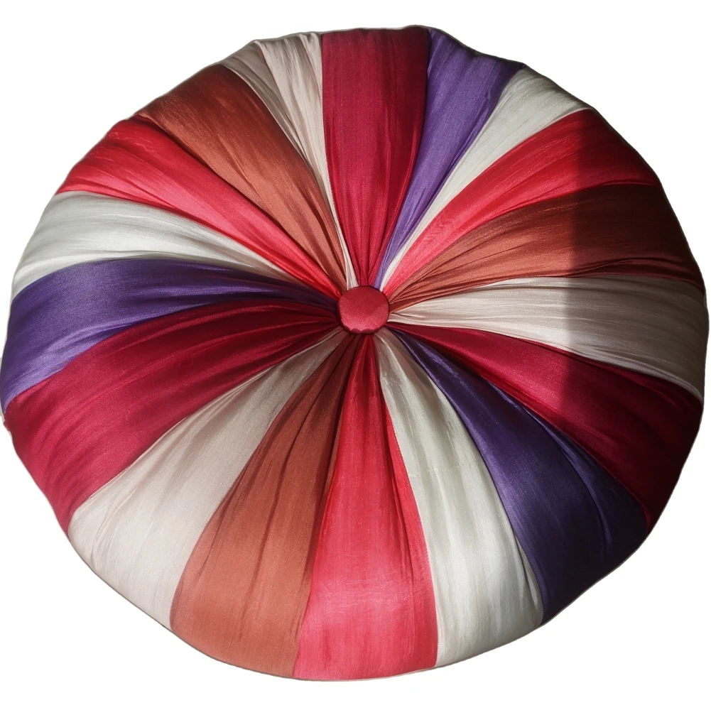 Wholesale High Quality Cushions Round Silk Colorful CushionSofa Car Cushion Cushions for Home Decor Indoor Decorative Boho Style