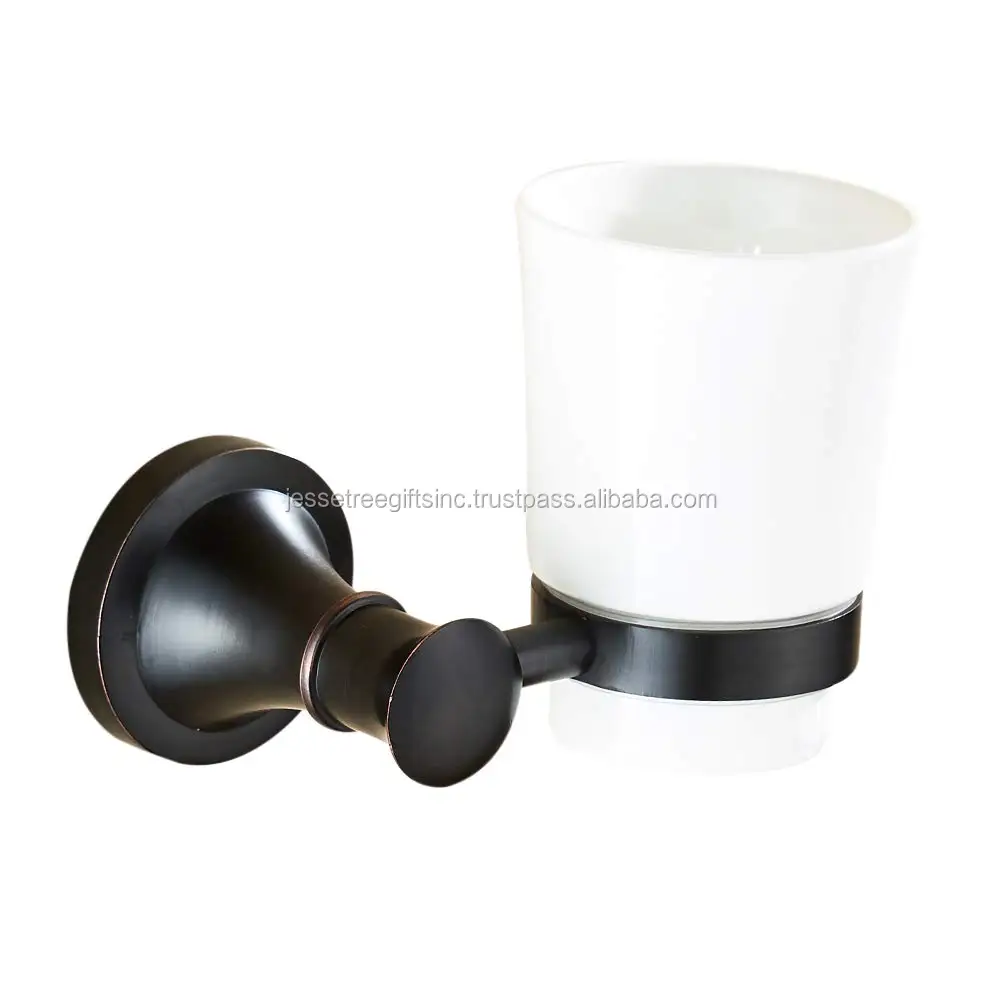 Oil Rubbed Bronze Toothbrush Holder & Toothbrush Cup Set Retro Bathroom Accessories Toothbrush Cup Holder Wall Mounted