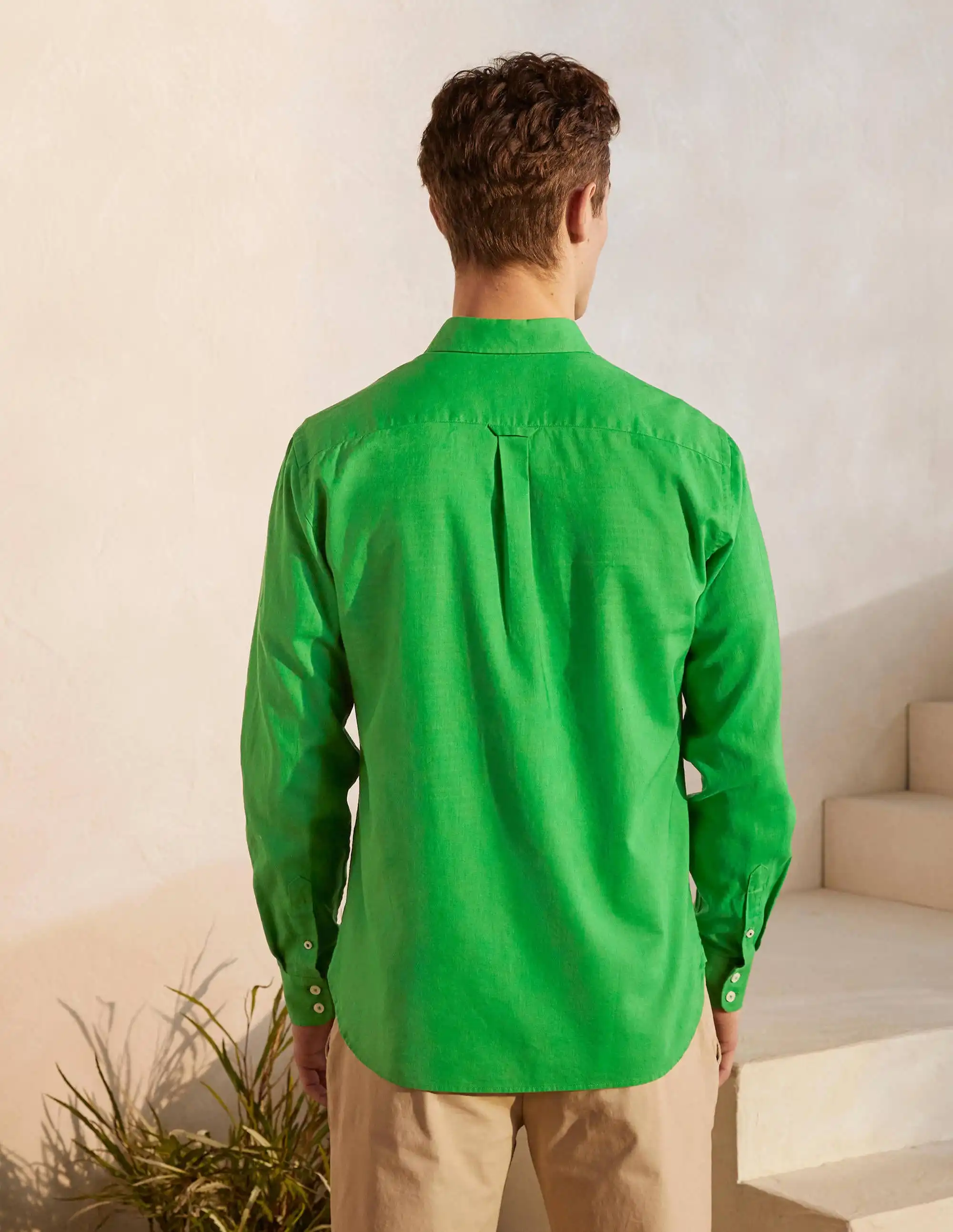 Green Men Shirts new style solid color custom design pattern men casual Fashion shirt