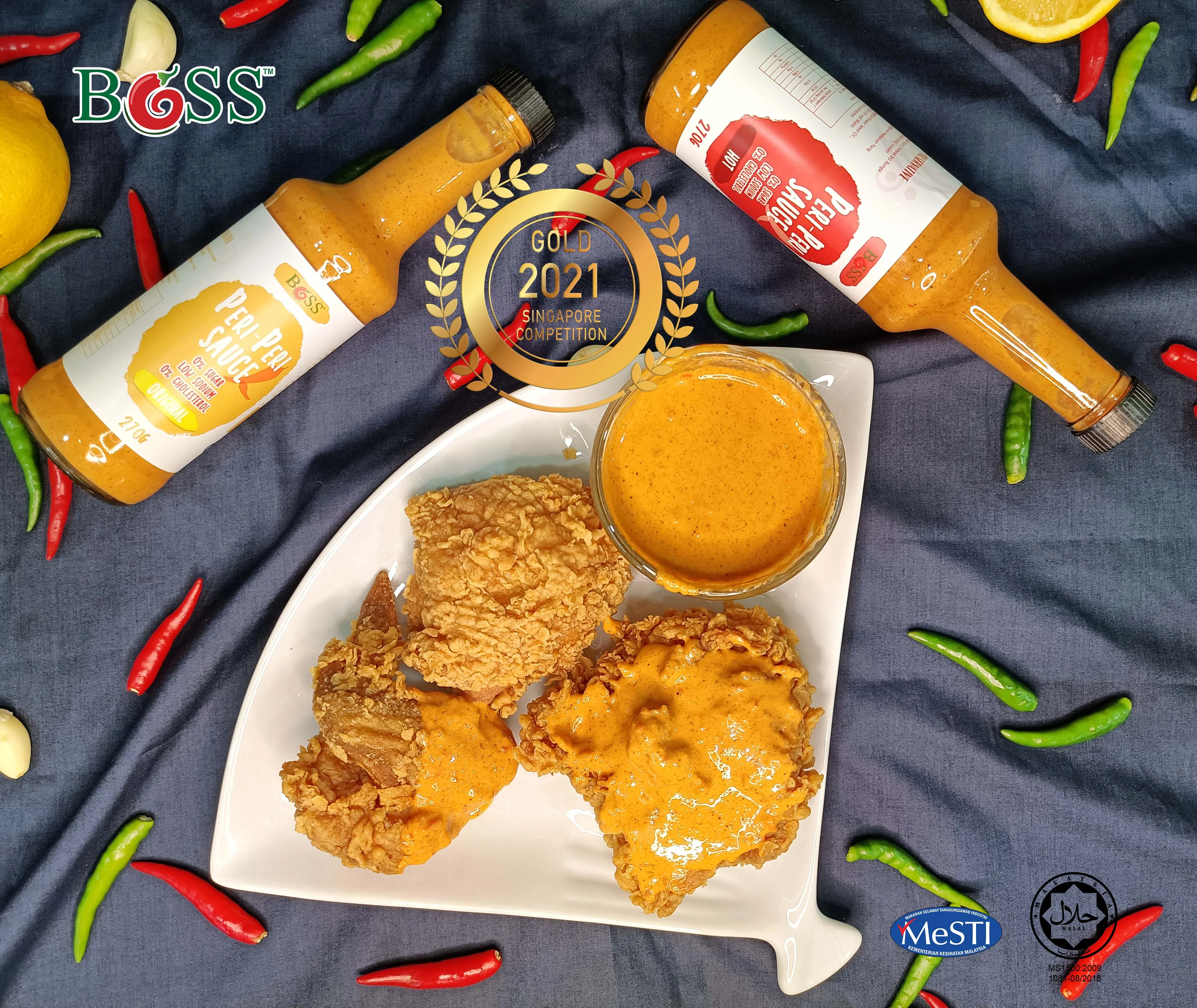 Factory Wholesale Preservatives free trans-fat free OEM manufacturing Peri-Peri Sauce for noodles and salad