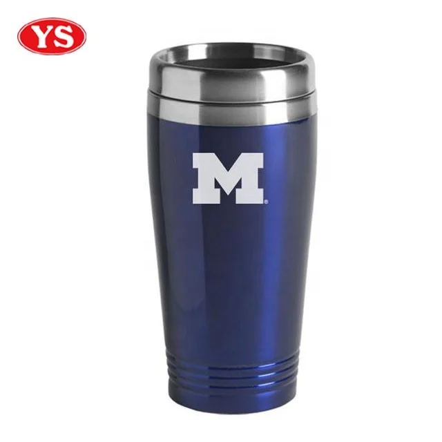 16oz food grade double wall stainless steel auto coffee mug