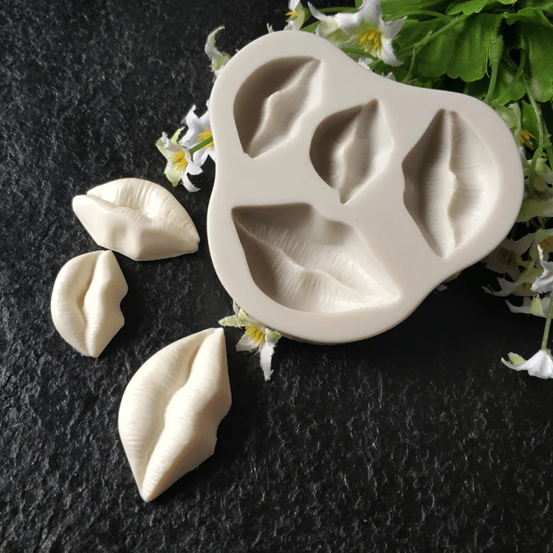 
Lips Fondant Mold for Sugar craft Cake Decoration Cupcake Topper Polymer Clay Soap Wax Making For Baby Shower Wedding Crafts 