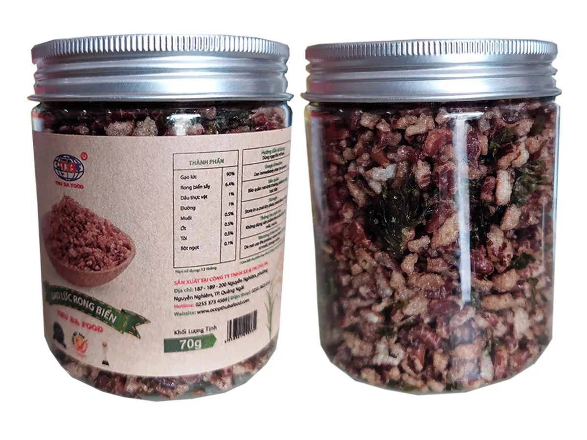 High Quality Thu Ba Seaweed Dried Brown Rice 70g Good Price