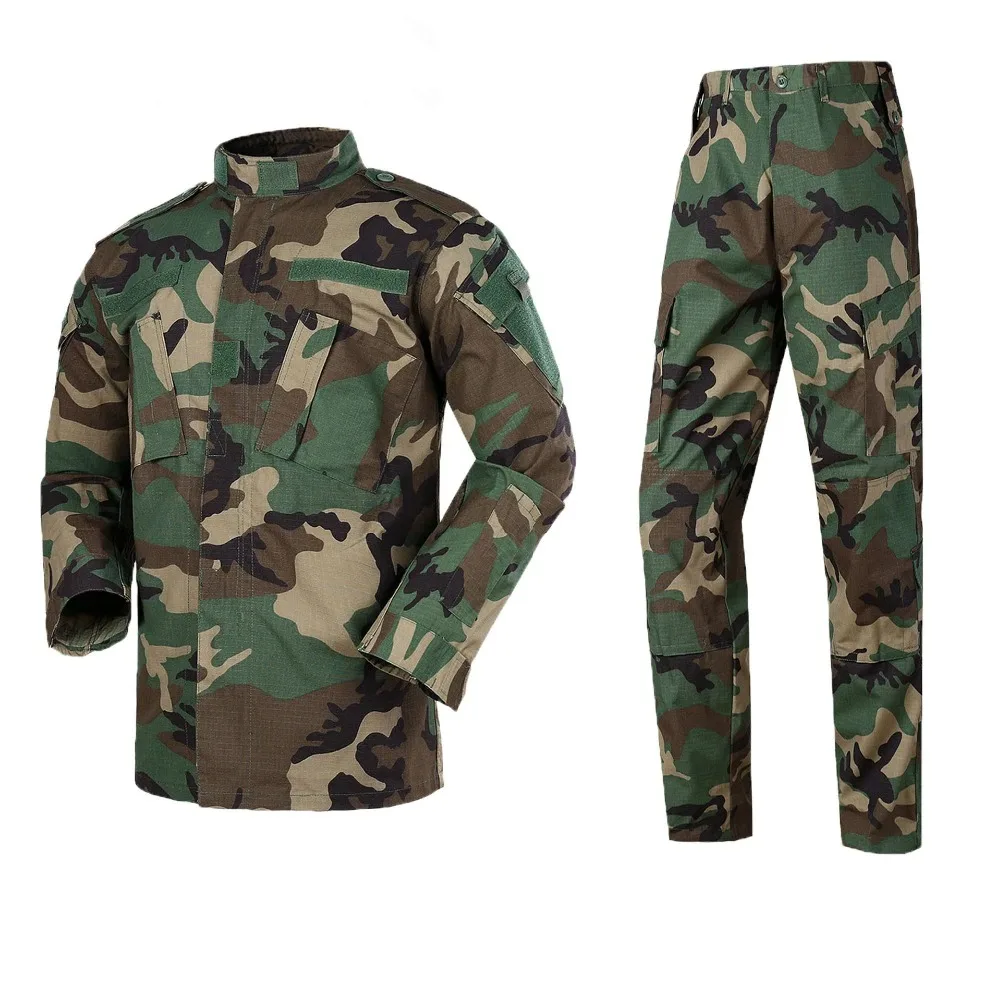 High Quality Multicam Tactical Military Camouflage Combat Uniforms frog suit Long Sleeve Army T Shirt Pants