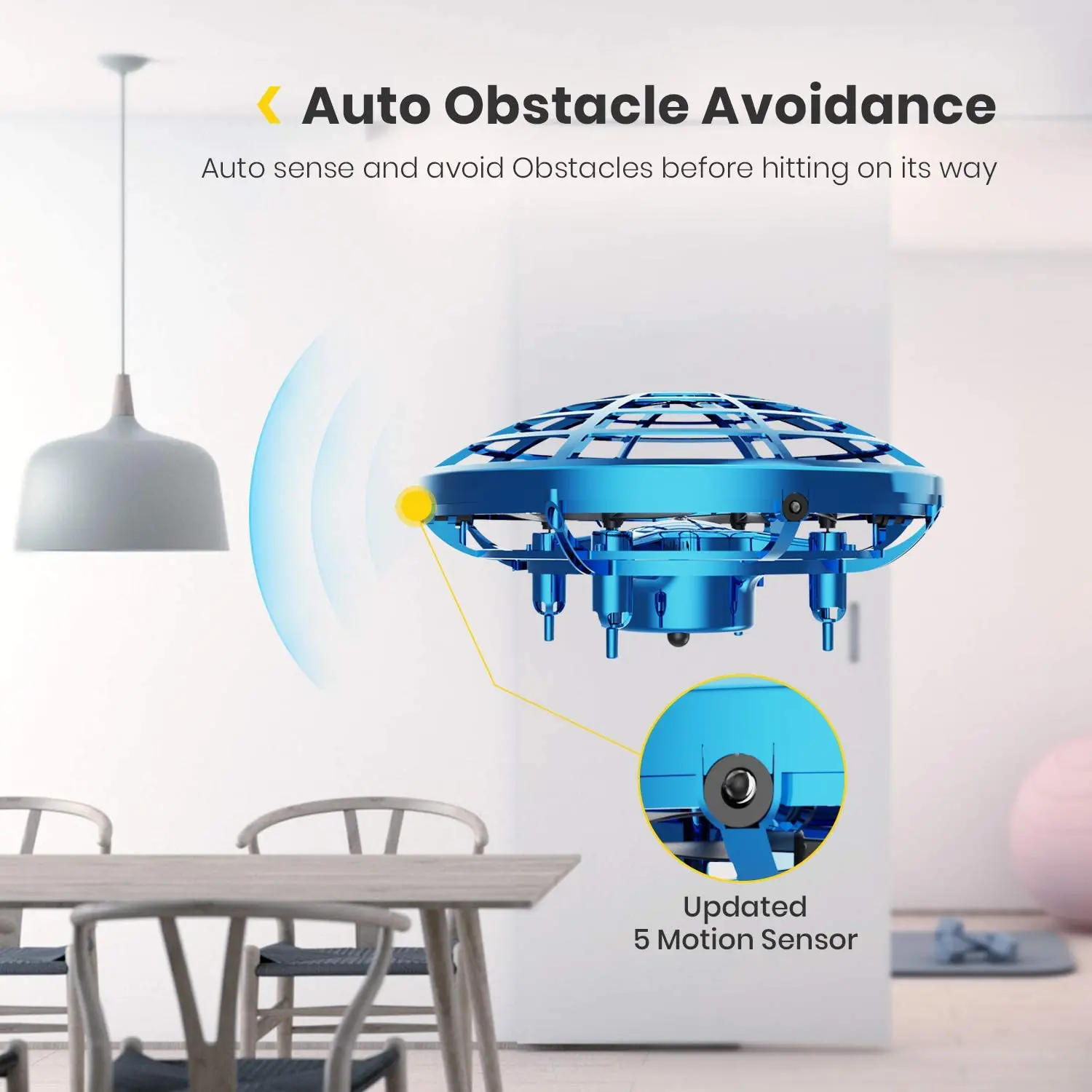 Drone for Kids Toys Hand Operated Mini Drone UFO Flying Ball Toy Gifts for Boys and Girls Motion Sensor Helicopter.