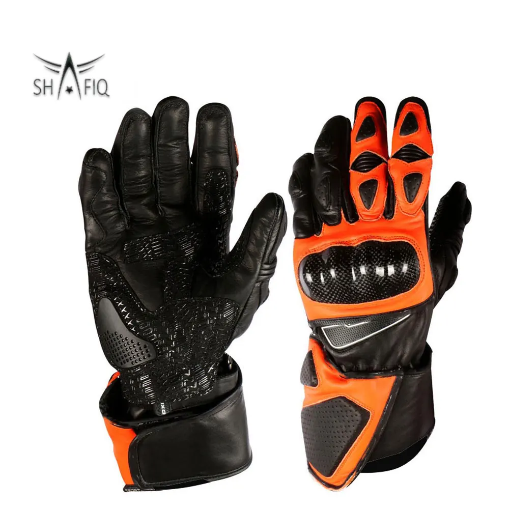 Latest design 100% Genuine Leather Unisex Leather Gloves Motorcycle gloves with protections Riding gloves