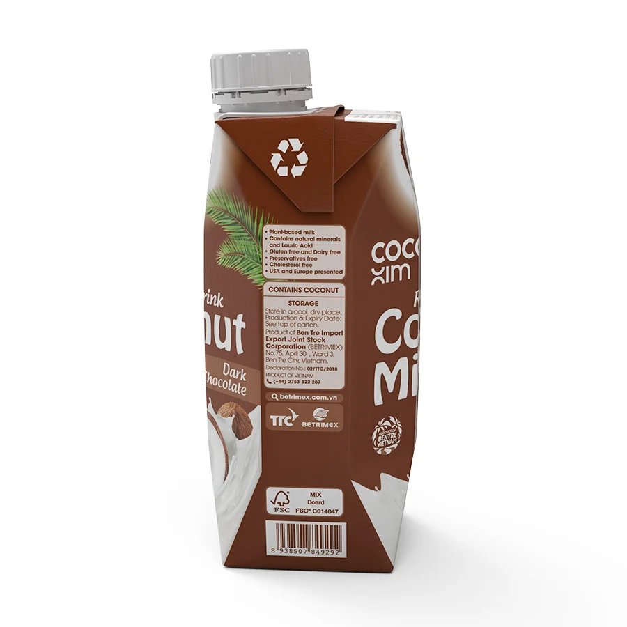 Chocolate Coconut Milk Drink 1000ml & 330ml - OEM Coconut Milk Drink Beverage Viet Nam Factory price