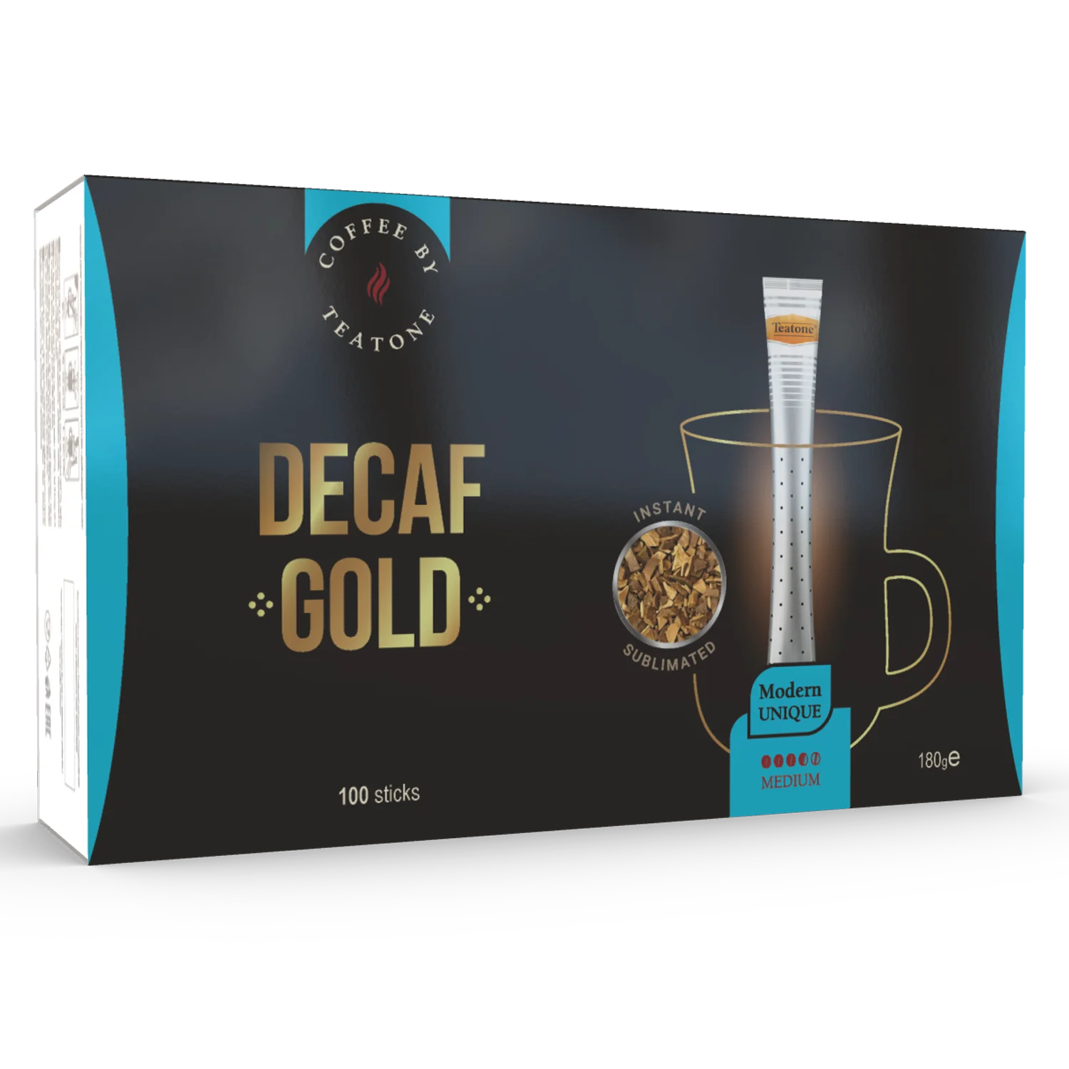 TEATONE 100 палочек в индивидуальной упаковке * 1,8 г высококачественный типичный вкус растворимого кофе, нейтральный Высший сорт 2,106 кг из России