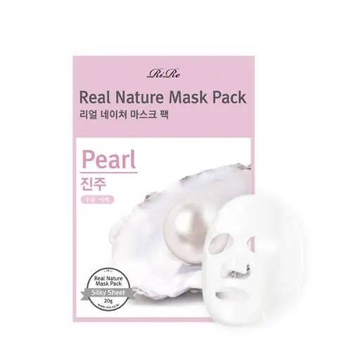 [Korea Cosmetics] Real nature mask pack(Pearl) Contains 1000ppm of pearl extract Wrinkle improvement, whitening dual function