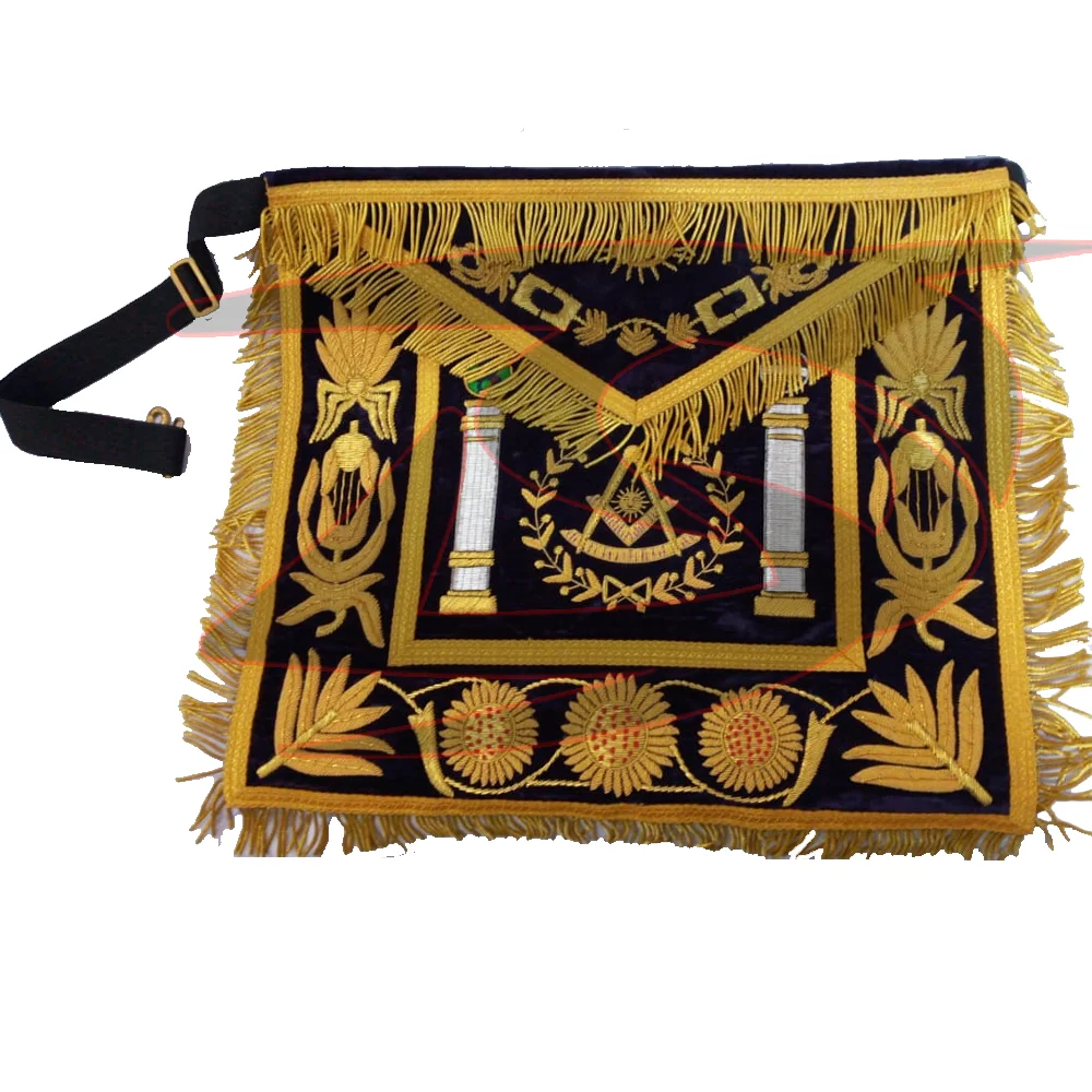 
Regalia Deluxe Masonic Past Grand Lodge Apron Master Full Embroidery Grand Lodge Apron 