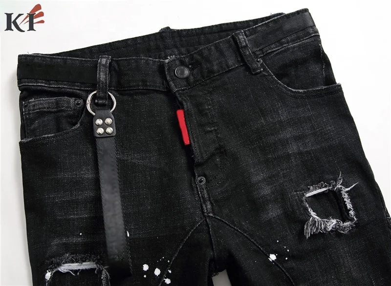 OEM Vintage Men Slim Fit Jeans Pant Straight Casual Quality Cotton Waxed Denim Pants USA