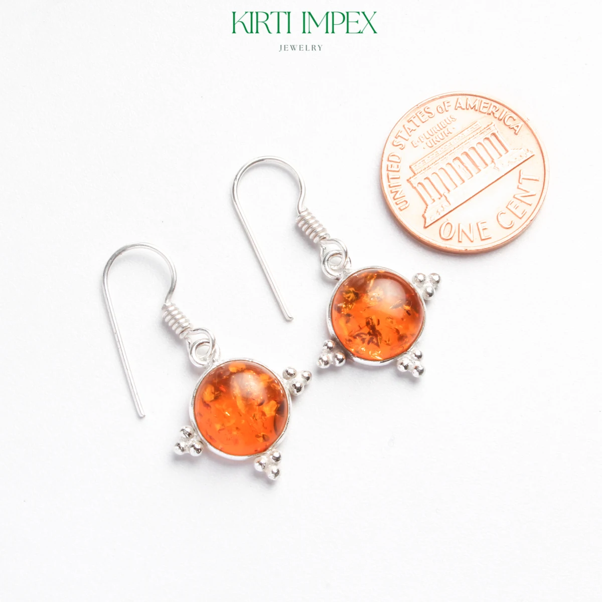 Baltic Amber Earrings Silver Plated Fashion Jewelry Wholesale eBay Hot Selling Summer Boho Jewelry For Women Minimalist Jewelry