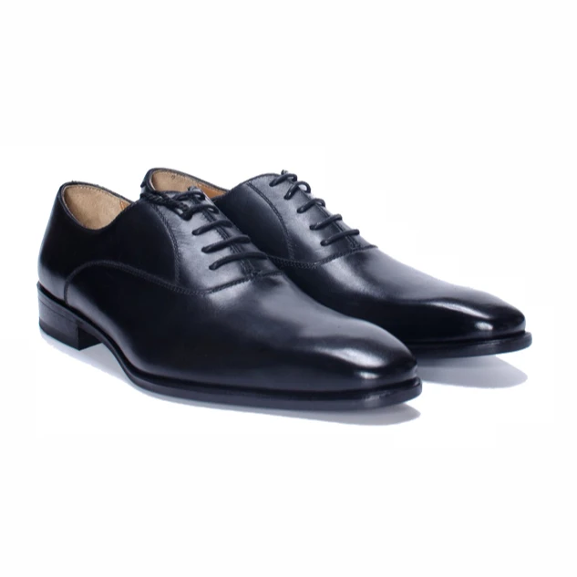
casual dress shoes rubber outsole office genuine pure I leather formal shoes men 