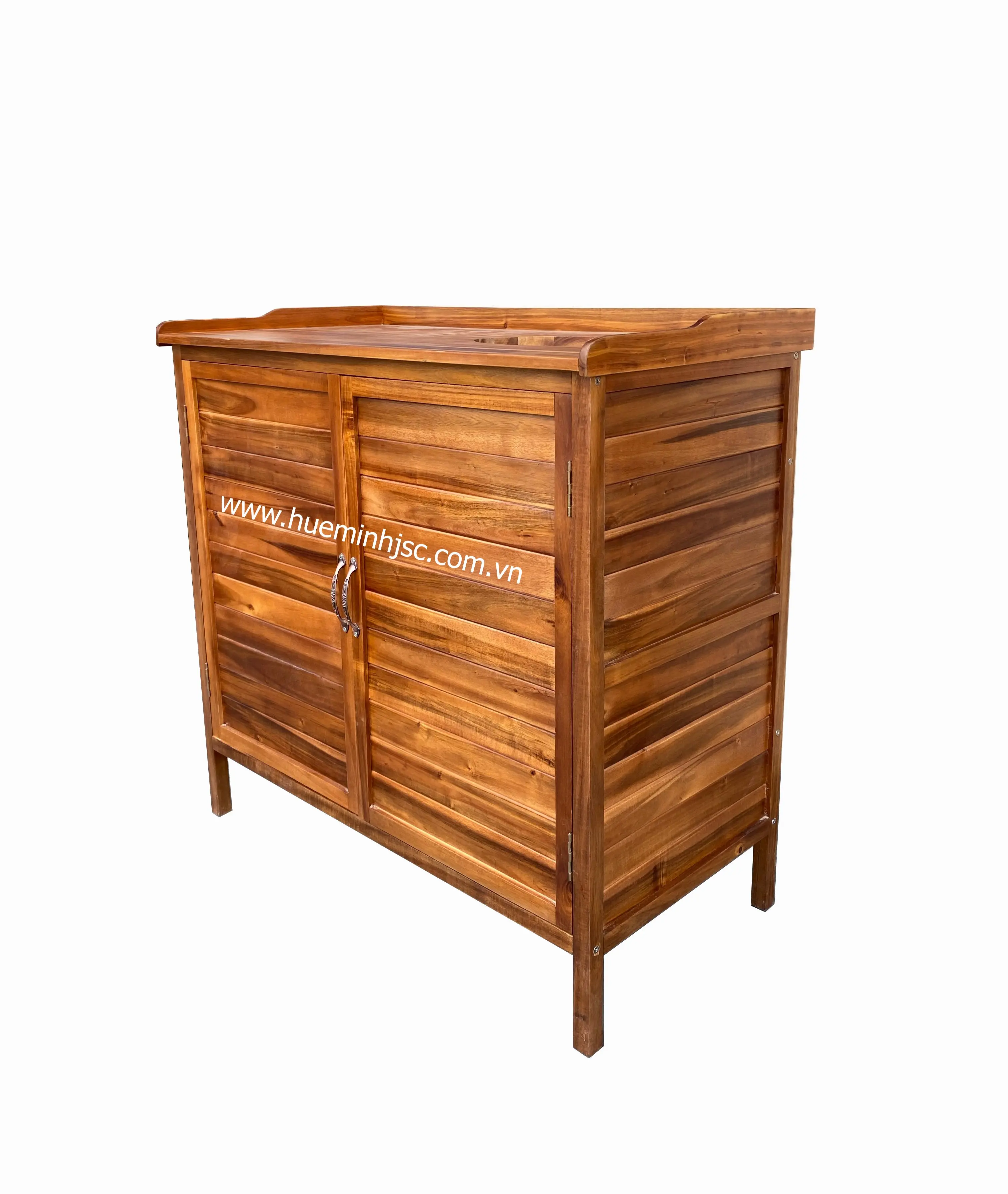 Cabinet wooden made in Vietnamese acacia wood is removable, easy to assemble, environmentally friendly