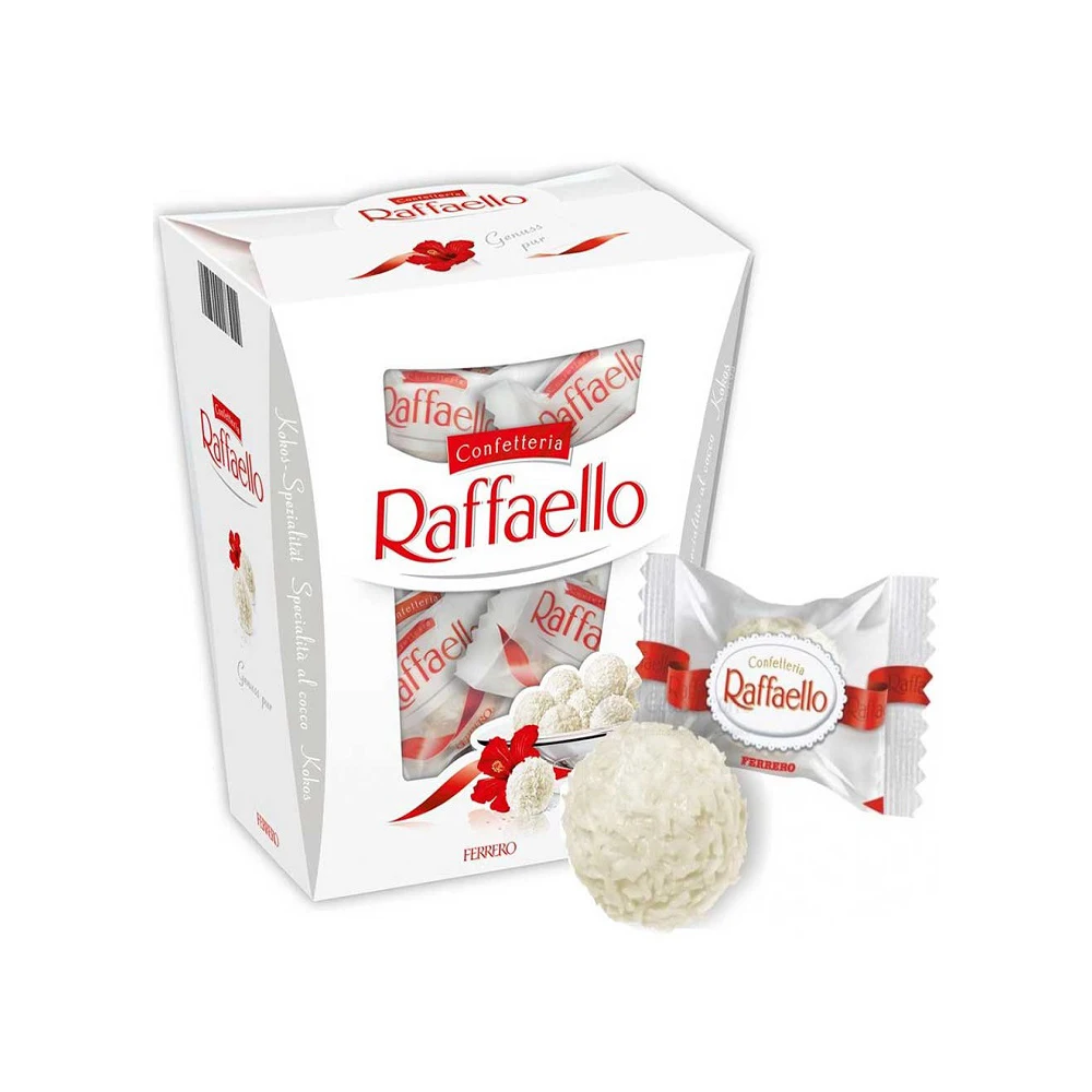 Ferrero Raffaello Almond Coconut Candy 15 Count Pack of 6 Individually Wrapped Coconut Candy