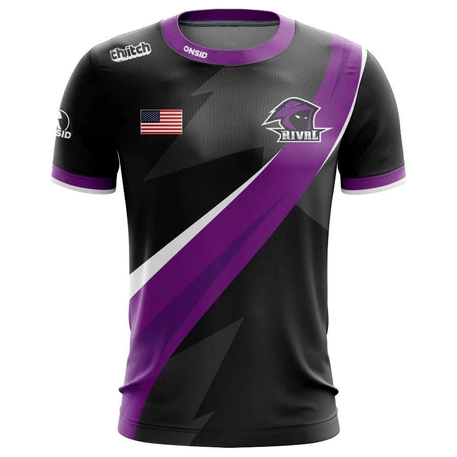 Never Fading Colors Custom Made Esports Jersey Best Quality Sublimation Gaming Jersey