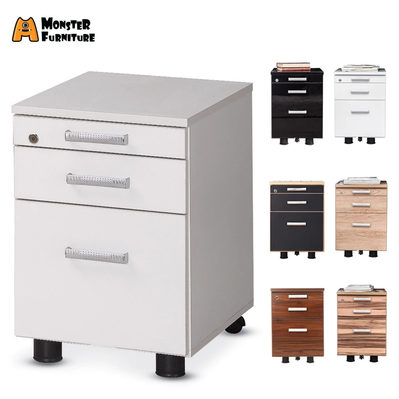 Office 3-Drawer High Quality Office Furniture 3-Drawer Locker Pedestal Wooden Cabinet moving storage
