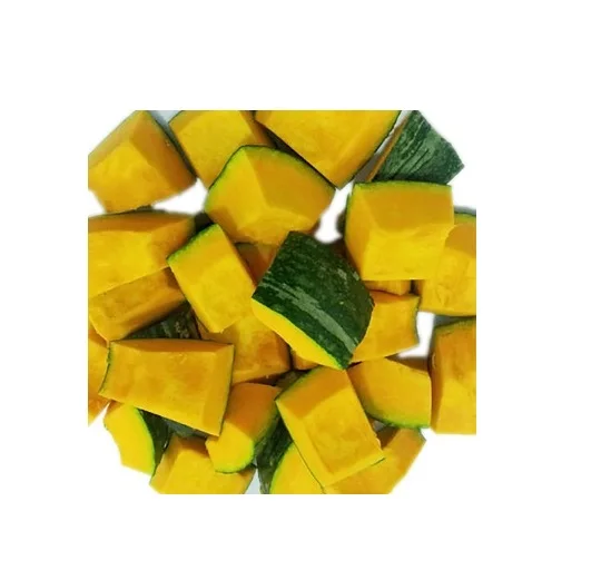 Frozen Pumpkin Cubes New Crop IQF Frozen Diced Pumpkin steamed blanched common cultivation ANGLE 0084902870213