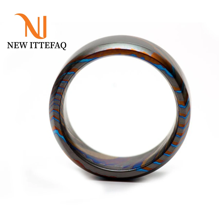 
Black Timascus Ring for Wedding Engagement 
