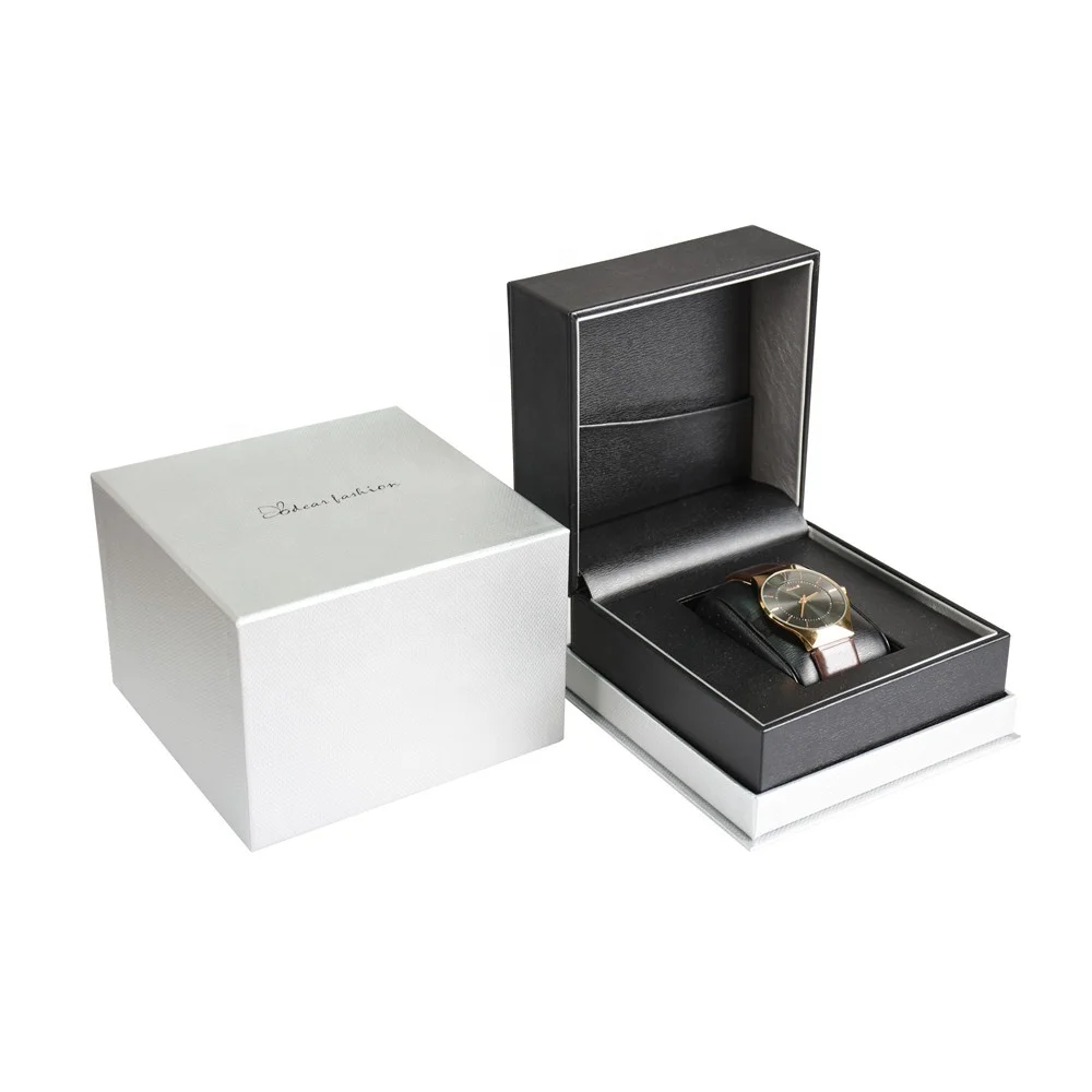 unique custom logo luxury leather plastic storage gift package box for watch box