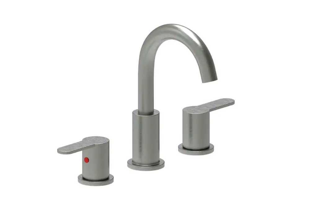 
Modern Widespread Bathroom Three Holes Sink Faucet in Gold with Double Handles 830-LB 