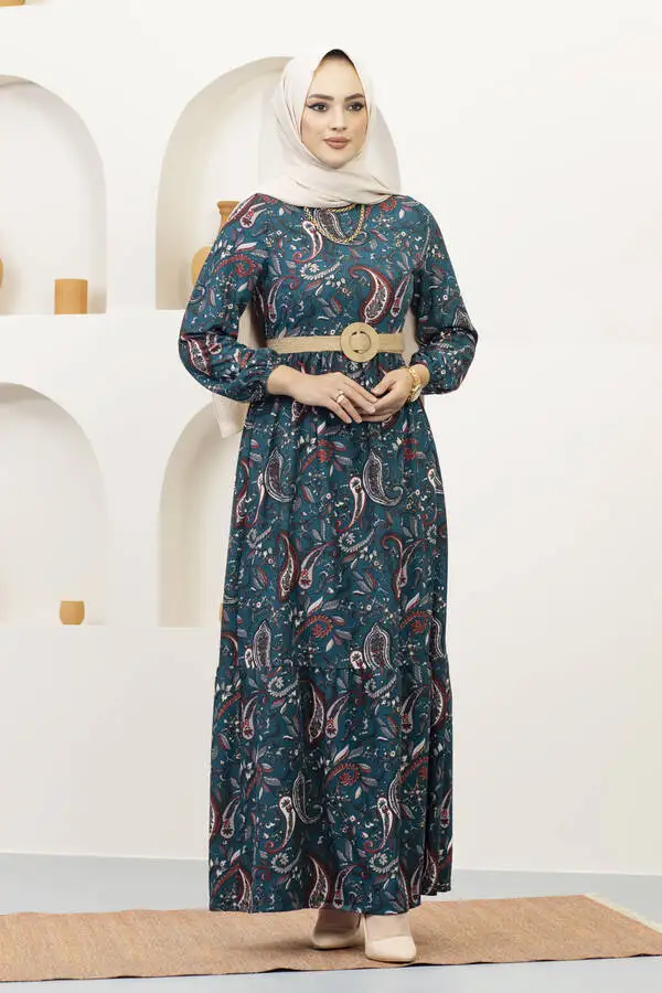 2022 новый сезон скромная модная абайская Туника хиджаб платье шаль в этническом стиле дизайн Исламская одежда турецком