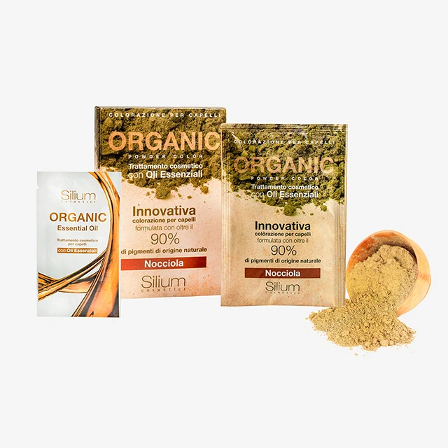 Made in Italy delicate and nourishing light mink powder direct organic hair color dye kit