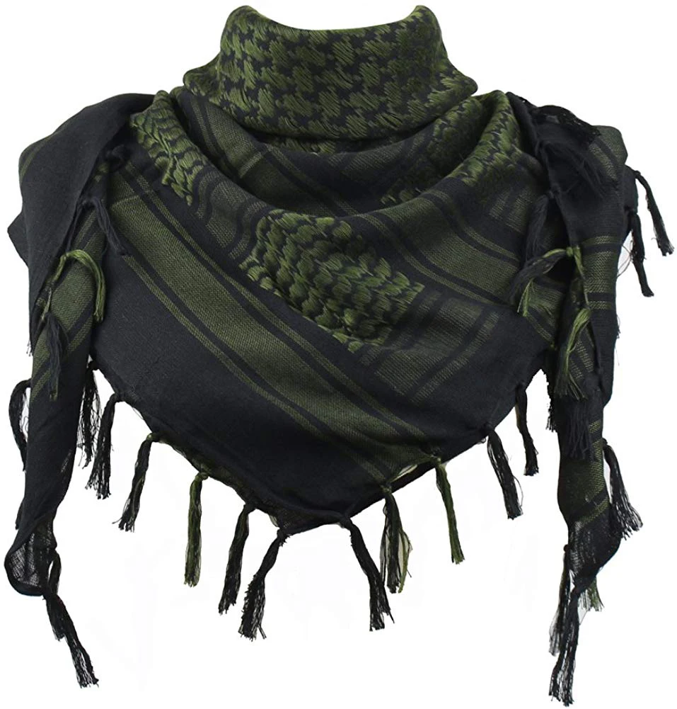 New 2022 Latest Design Luxury Quality 100% Cotton Multifunctional Warm Head Men Shemagh Scarf