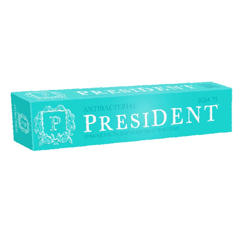 Toothpaste PRESIDENT Antibacterial (75 RDA) 75 ml cosmetics distributor required