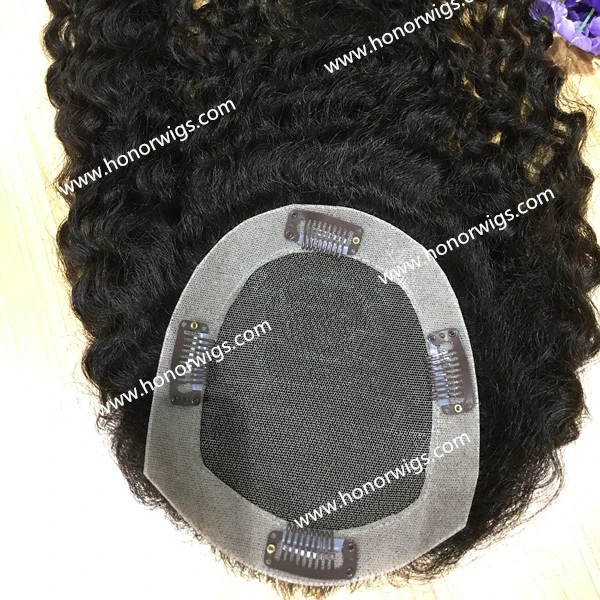 HT367 для женщин тупея в наличии DW Африка curl Черный цвет #1 Джерри curl женские hairpiece130 % плотность 18 дюймов 5 x дюймов 6 дюймов с зажимы