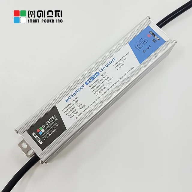  SMPS 220 в переменный ток вход одиночный выход 12 300 Вт Светодиодный драйвер Источник питания водонепроницаемый светодиодный Сделано Корее
