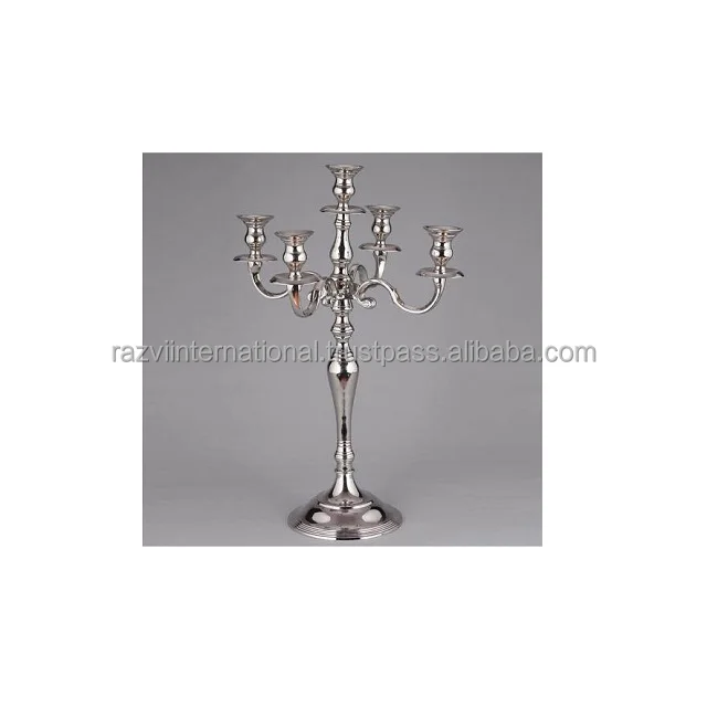  Iron christmas tree glass cylinder candelabra