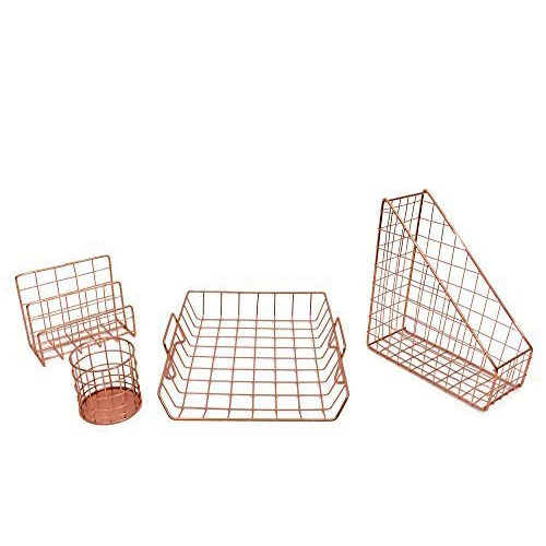 Vintage Metal Letter Holder Desk