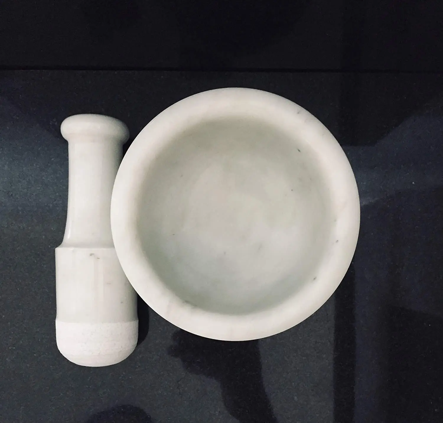 White Marble Pestle Kharal Amam Dasta Okhli Mortar Grinding Set for Small Spices and Medicines
