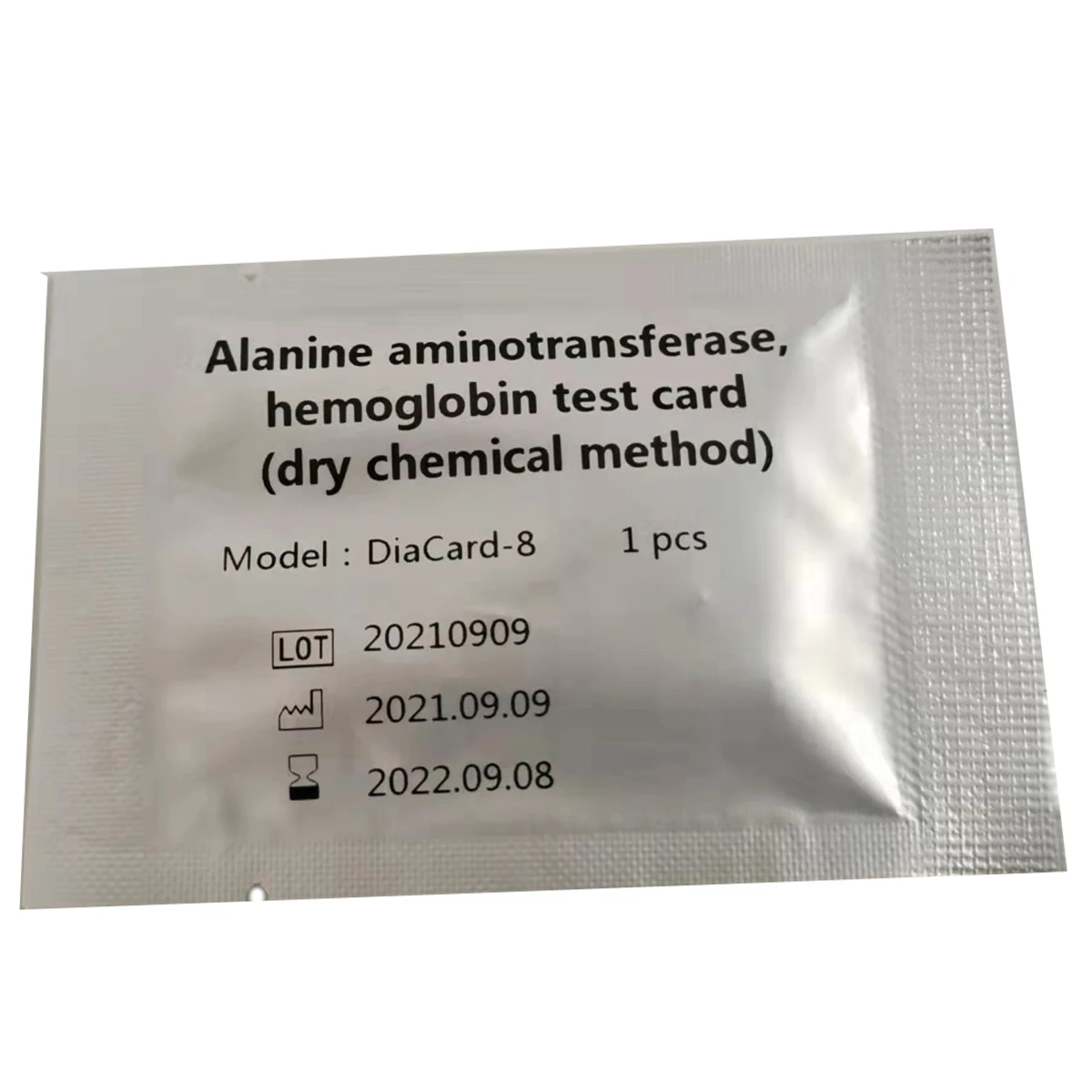 DiaCard-8 ALT and hemoglobin blood screening disposable rapid diagnostic blood test for bio-chemistry analyzer