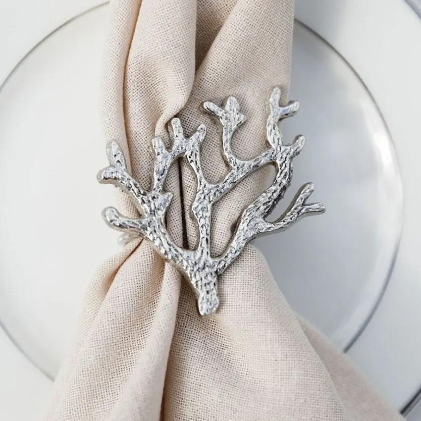 Изготавливаемые на заказ металлические дизайнерские Элегантные кольца для салфеток оптом с оленем